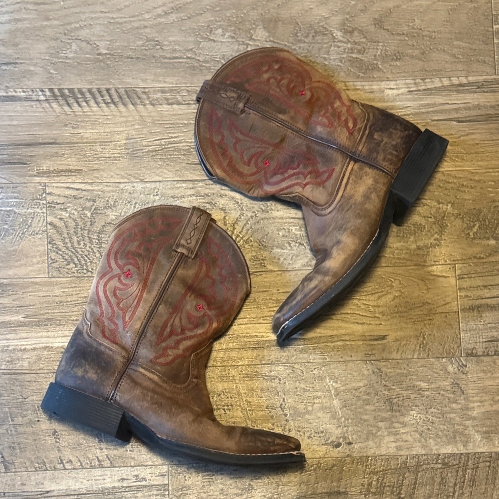 Ariat Brown and Red Heeled Boots